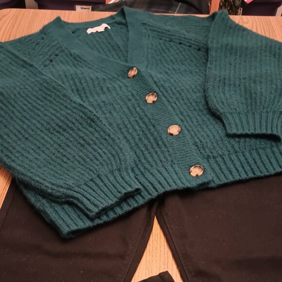 LOFT Sweaters - Loft Size XXL Teal Green Cardigan NWOT